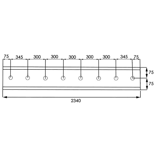 Lame 150X16X2340 400HB Tract O WB93R Rouge Percee référence fournisseur 30450962